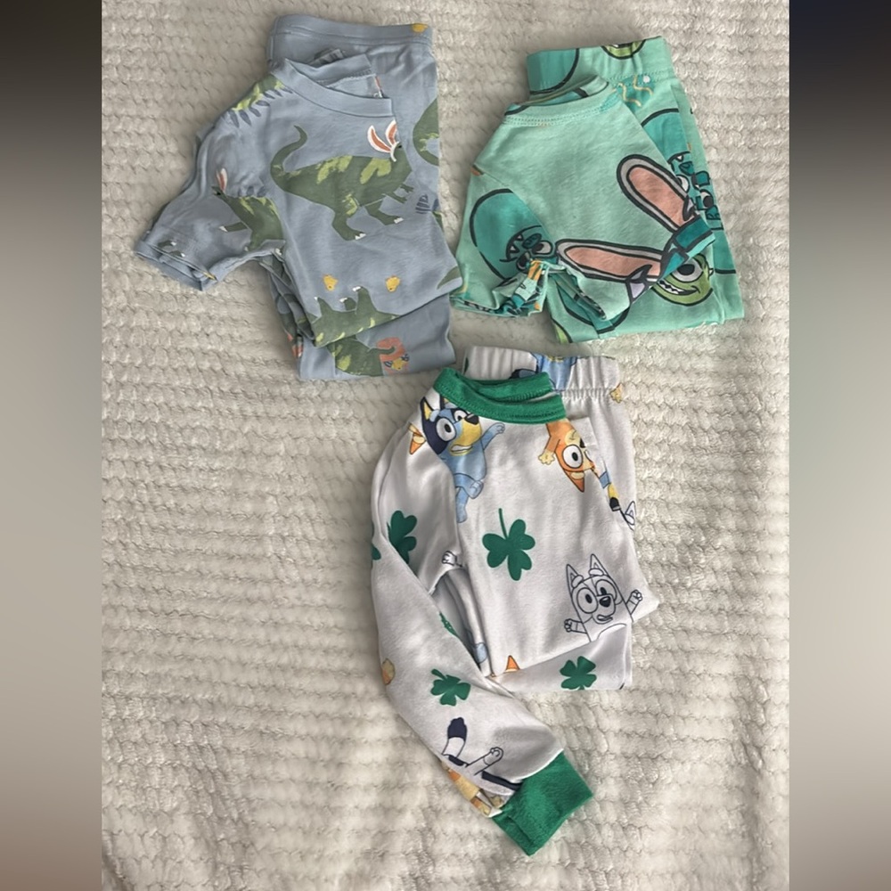 Kids Dinosaur and Animal Print Pajama Set
